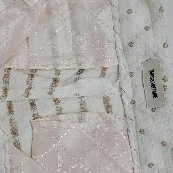 Zadig & Voltaire Pist Jac Star Pants White Gold Stars - Picture 11 of 14